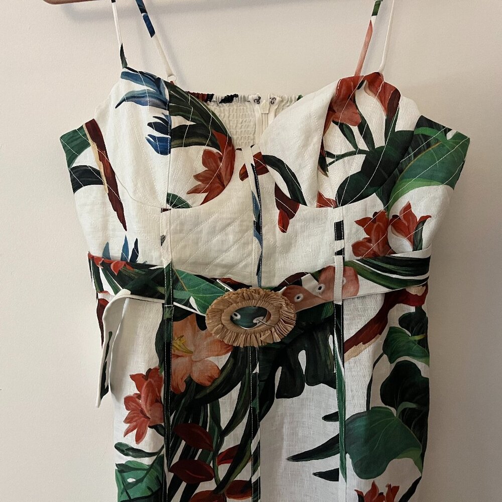 NWT Farm Rio Linen Blend Mini Dress Sz XL - Picture 5 of 9